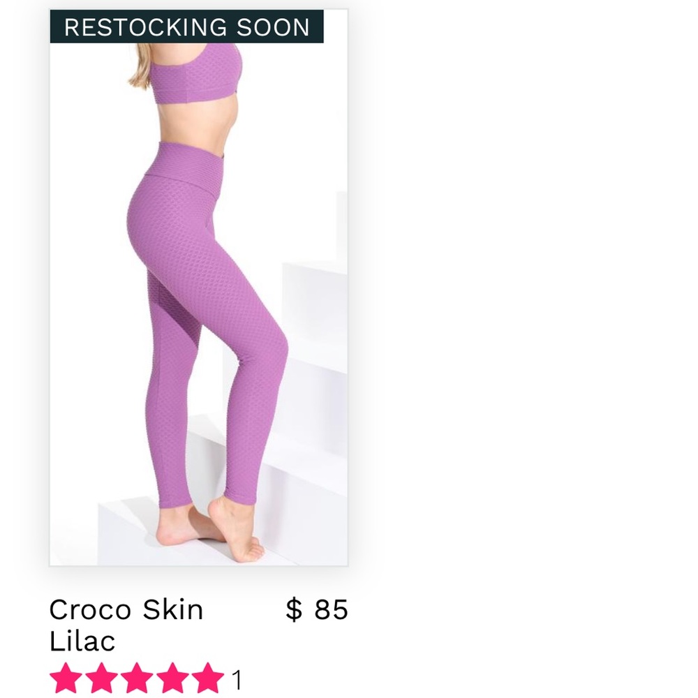 BBB Lilac Croco Skin Leggings - FULL LENGTH